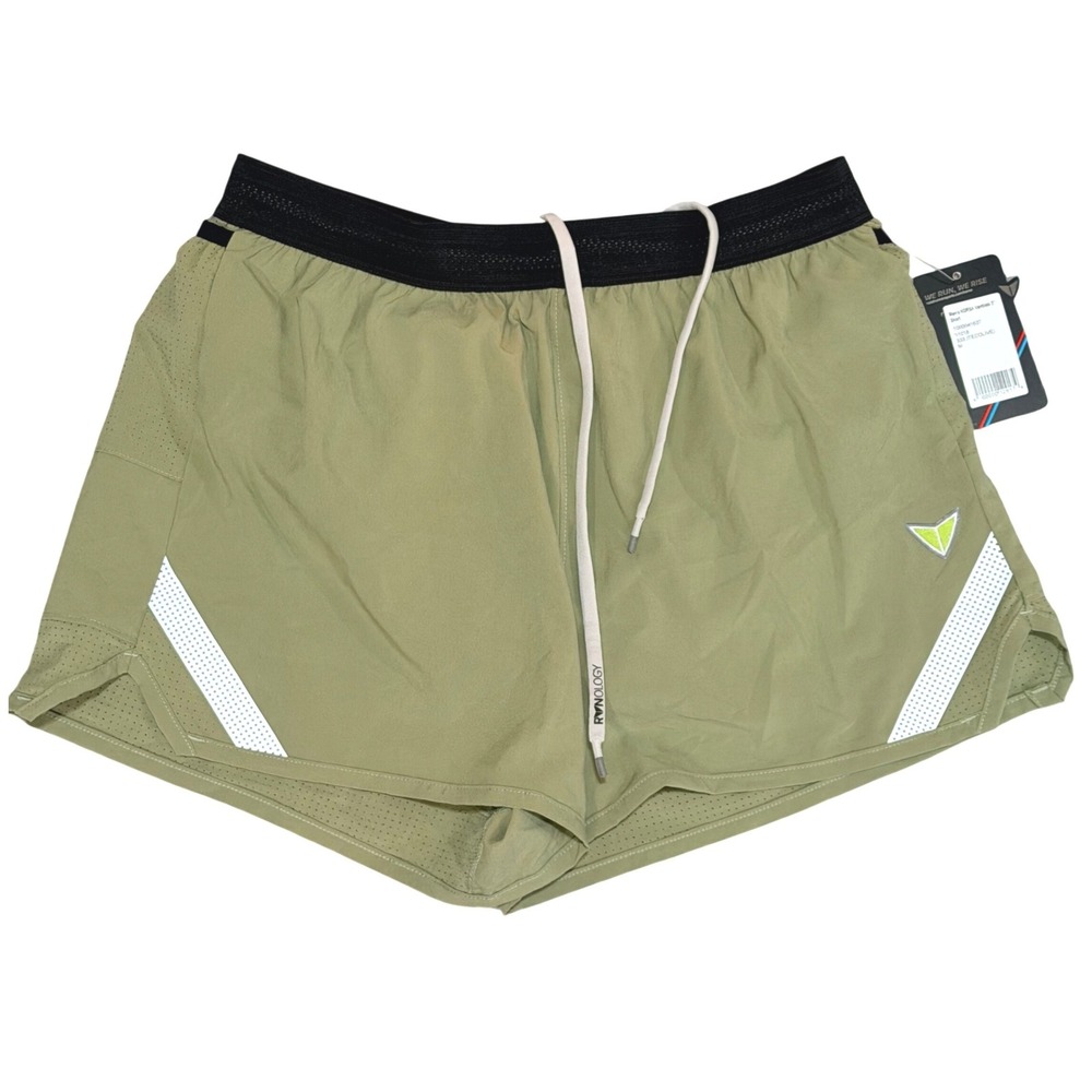 Korsa Running Shorts Mens Medium Olive Green Performance Road Runner Sports NWT